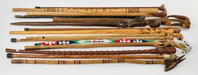 Lot 167 - A group of fifteen walking sticks from the Peter Schütz collection