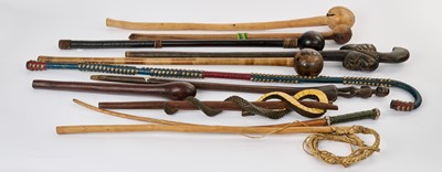 Lot 168 - A group of eleven walking sticks and knobkerries from the Peter Schütz collection