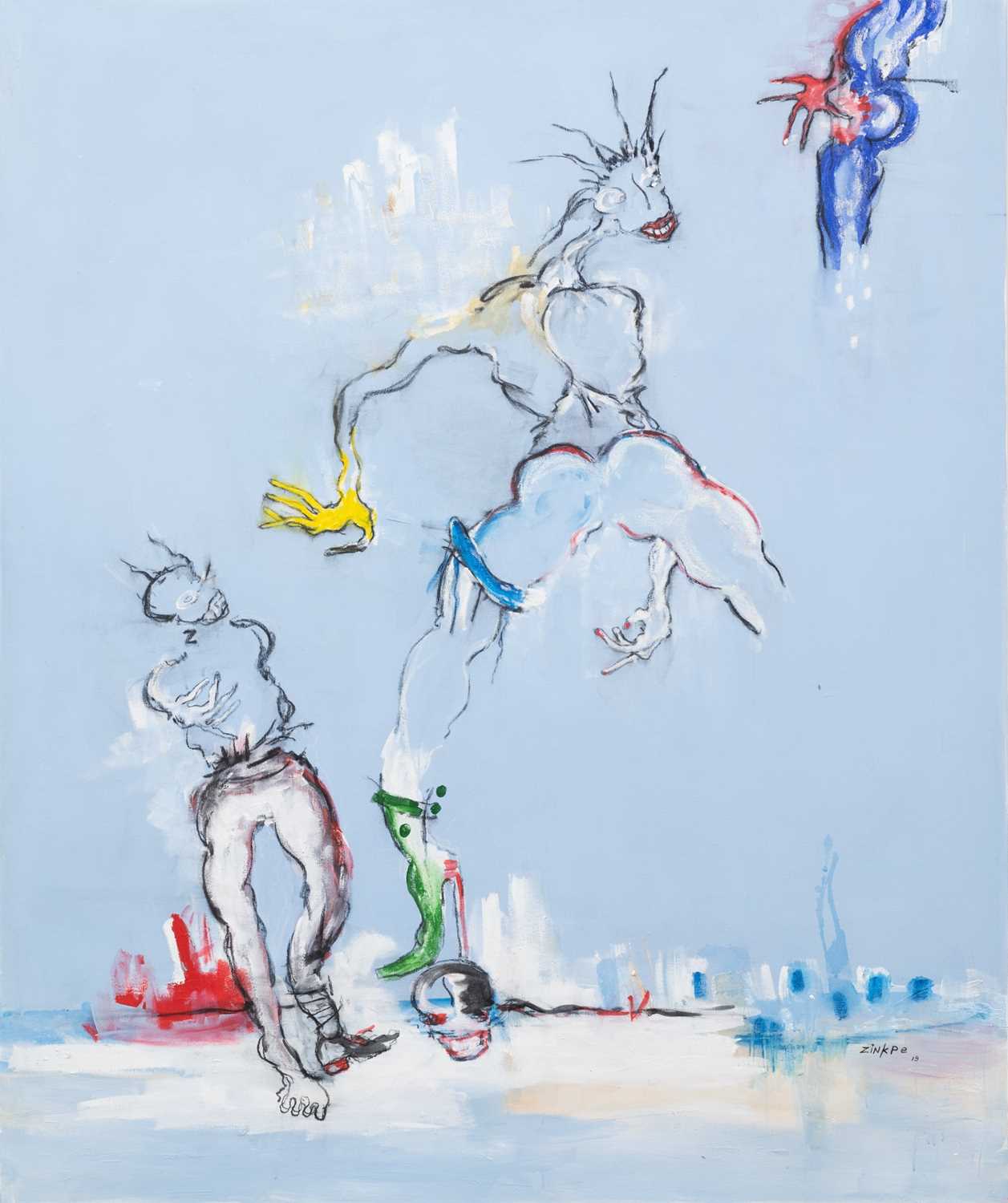 Click for high resolution Lot 109 - Dominique Zinkpè (Benin 1969-)